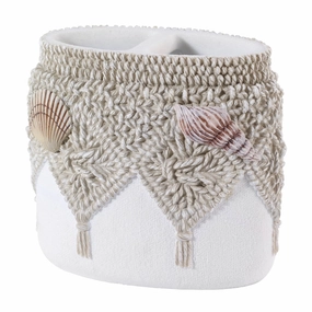 Avanti Macrame Shells Toothbrush Holder - Ivory toothbrush holder,bathroom cup,bathroom organizer