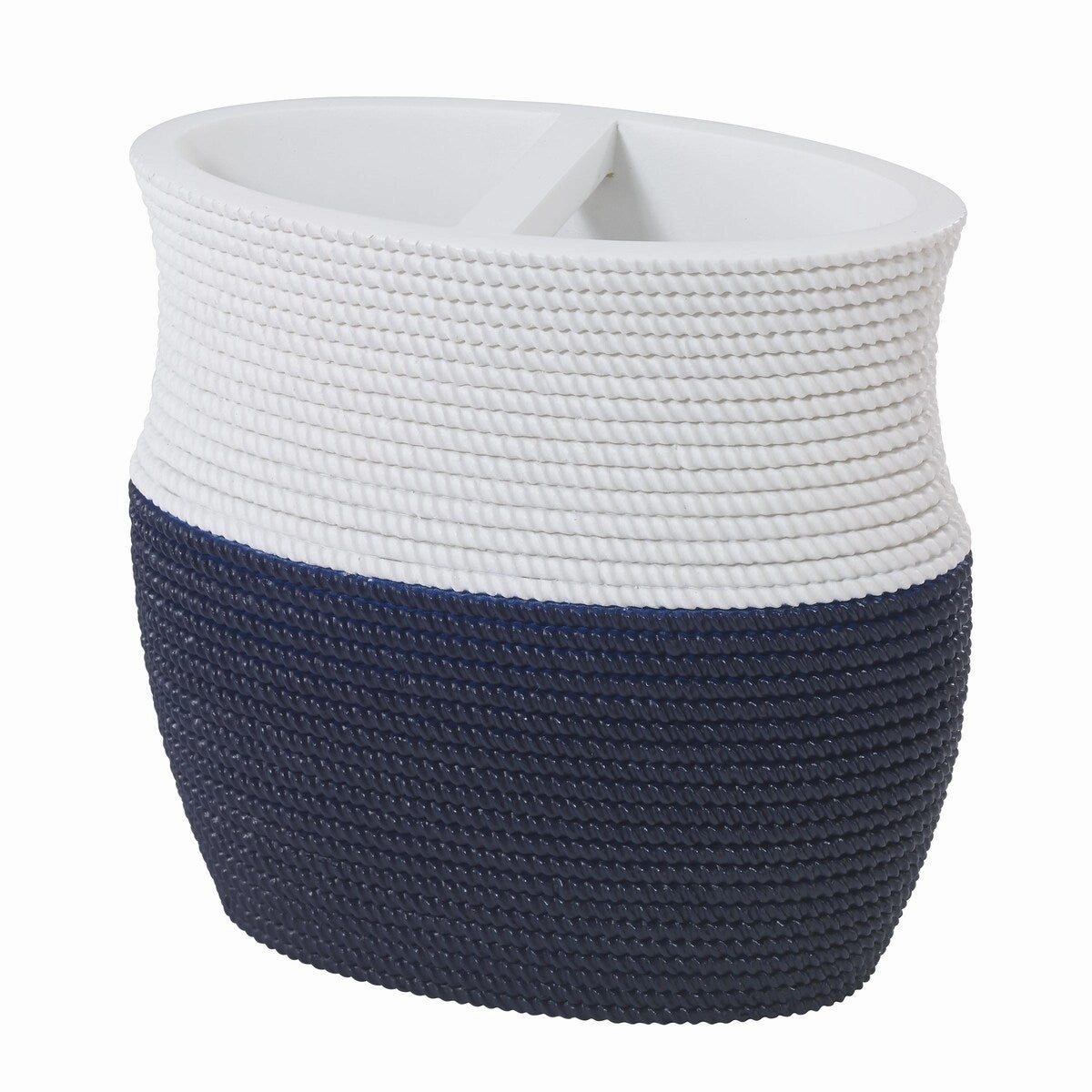 Avanti Wilmington Toothbrush Holder - Navy / White toothbrush holder,bathroom cup,bathroom organizer