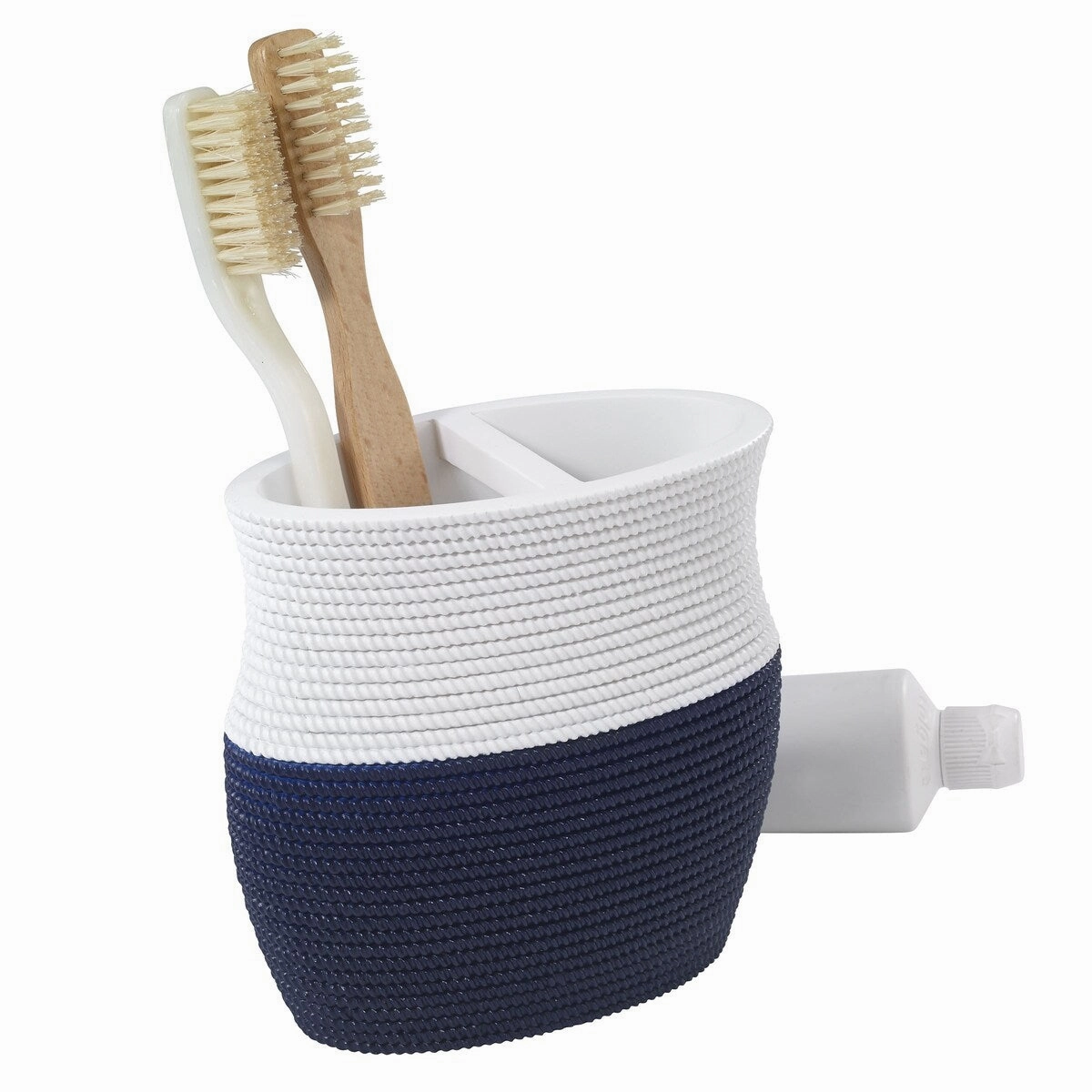 Avanti Wilmington Toothbrush Holder - Navy / White