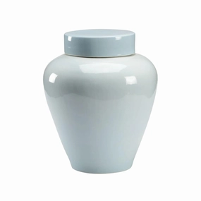 Baby Blue Glazed Porcelain Jar With Lid vase,flower vase,home decoration