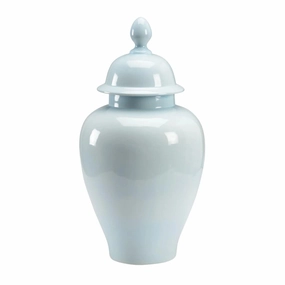 Baby Blue Porcelain Vase With Lid vase,flower vase,home decoration