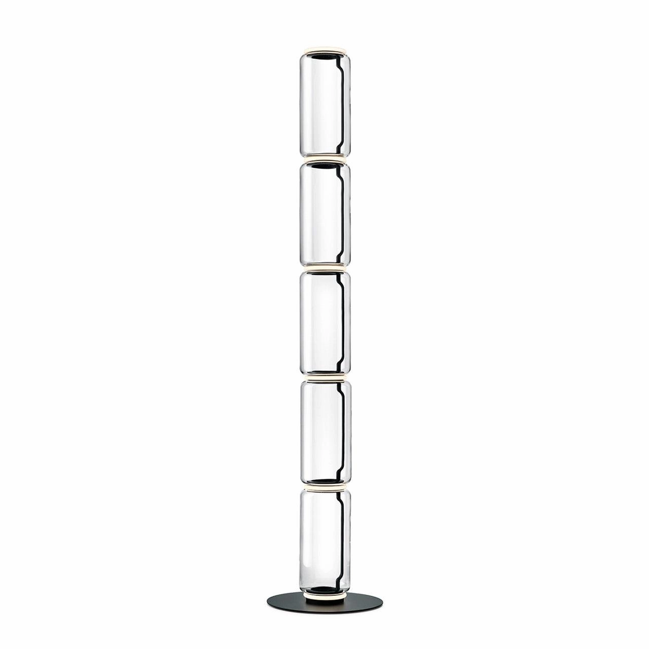 Bamboo Glass Floor Lamp