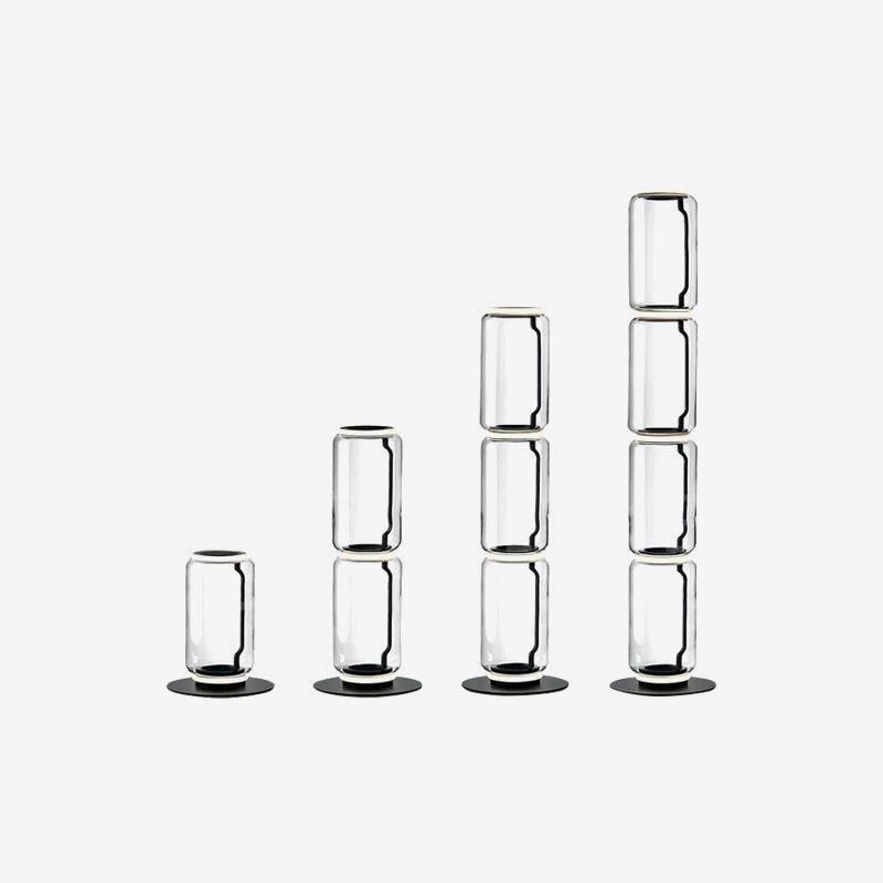 Bamboo Glass Floor Lamp