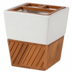 Bamboo Toothbrush Holder - Oak toothbrush holder,bathroom cup,bathroom organizer