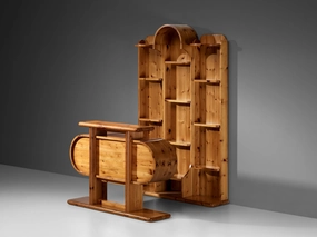 Bar and Wall Unit in Solid Pine storage cabinet,organizer,furniture storage