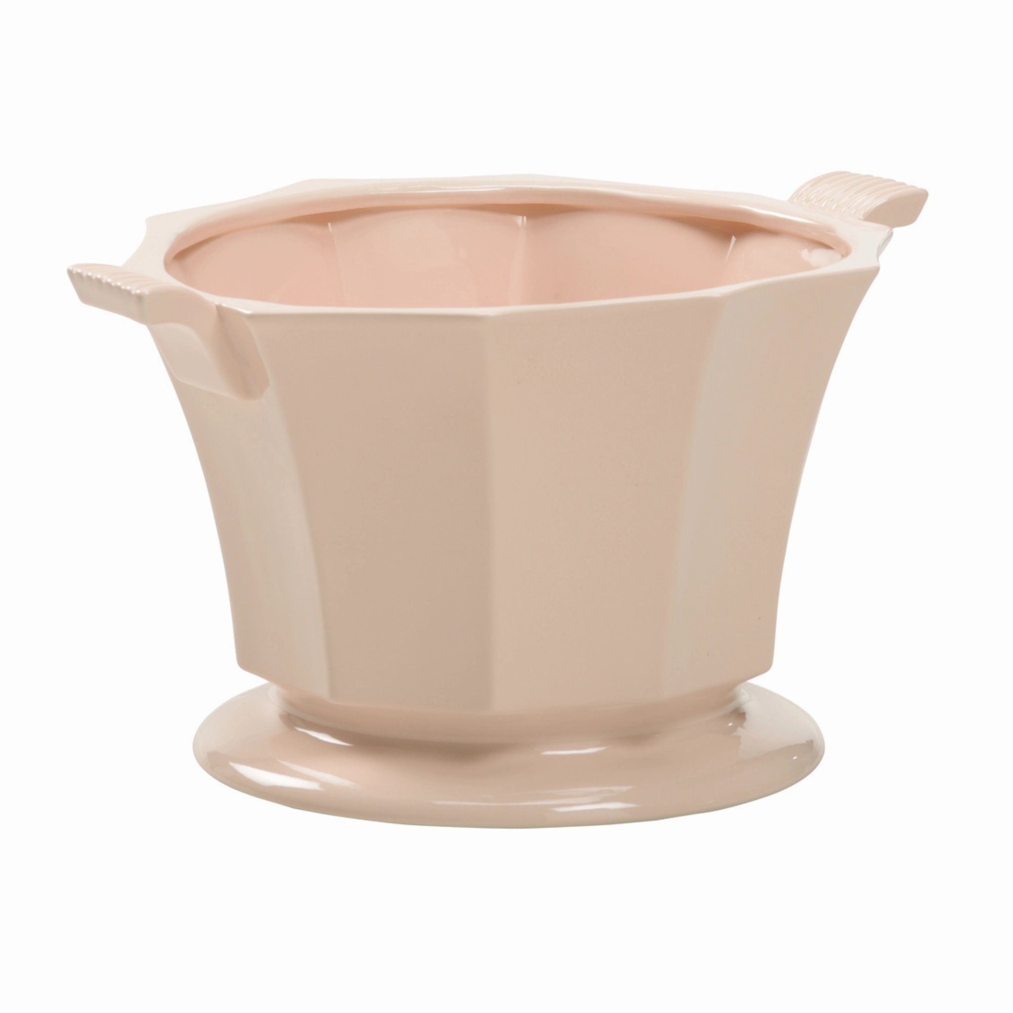 Baron Ceramic Cachepot in Pink Glaze vase,flower vase,home decoration