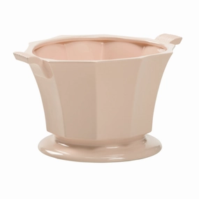 Baron Ceramic Cachepot in Pink Glaze vase,flower vase,home decoration