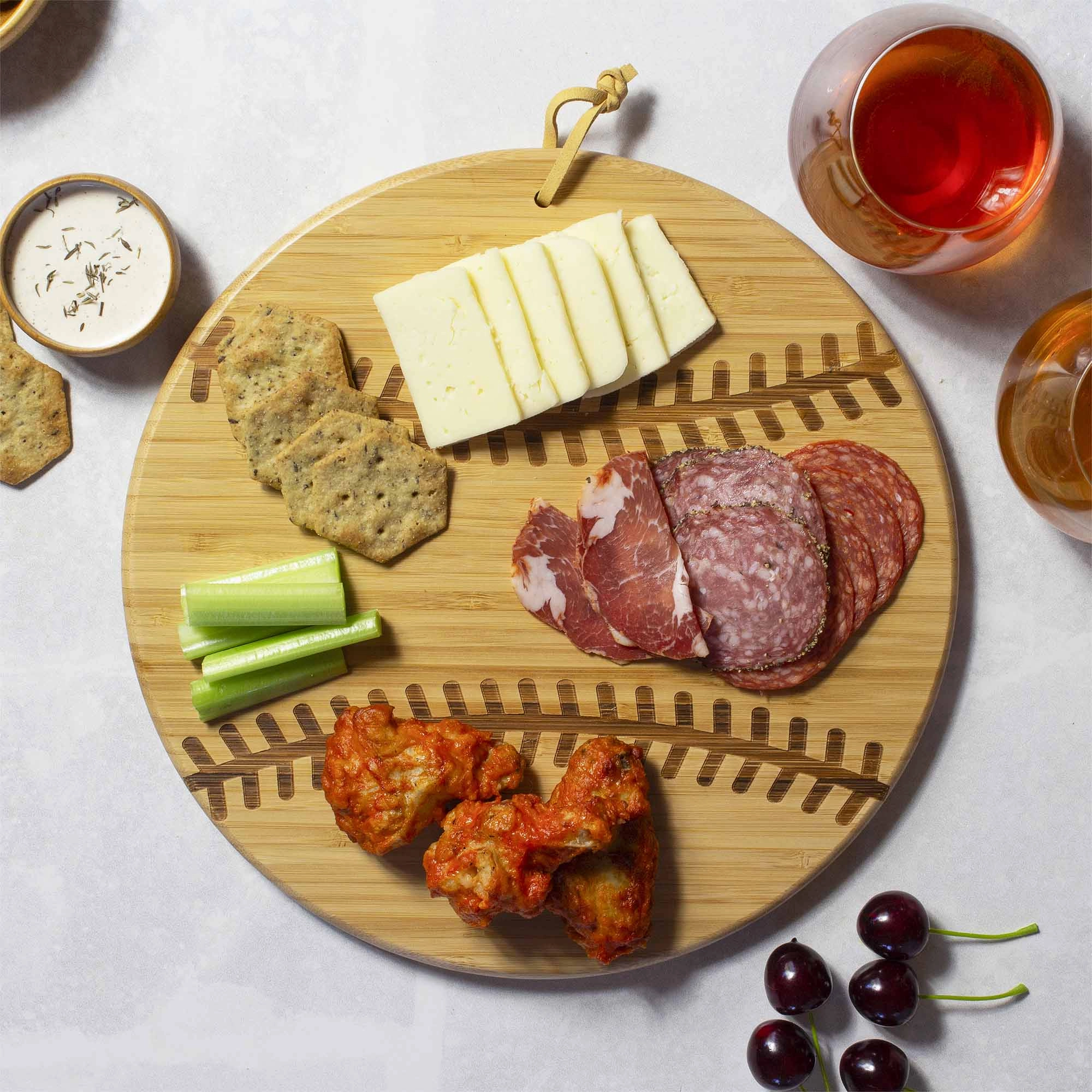 Baseball Shaped Cutting Board, 12" x 12"