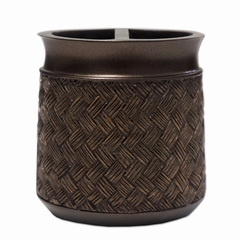 Basket Weave Resin Tooth Brush Holder- ORB toothbrush holder,bathroom cup,bathroom organizer