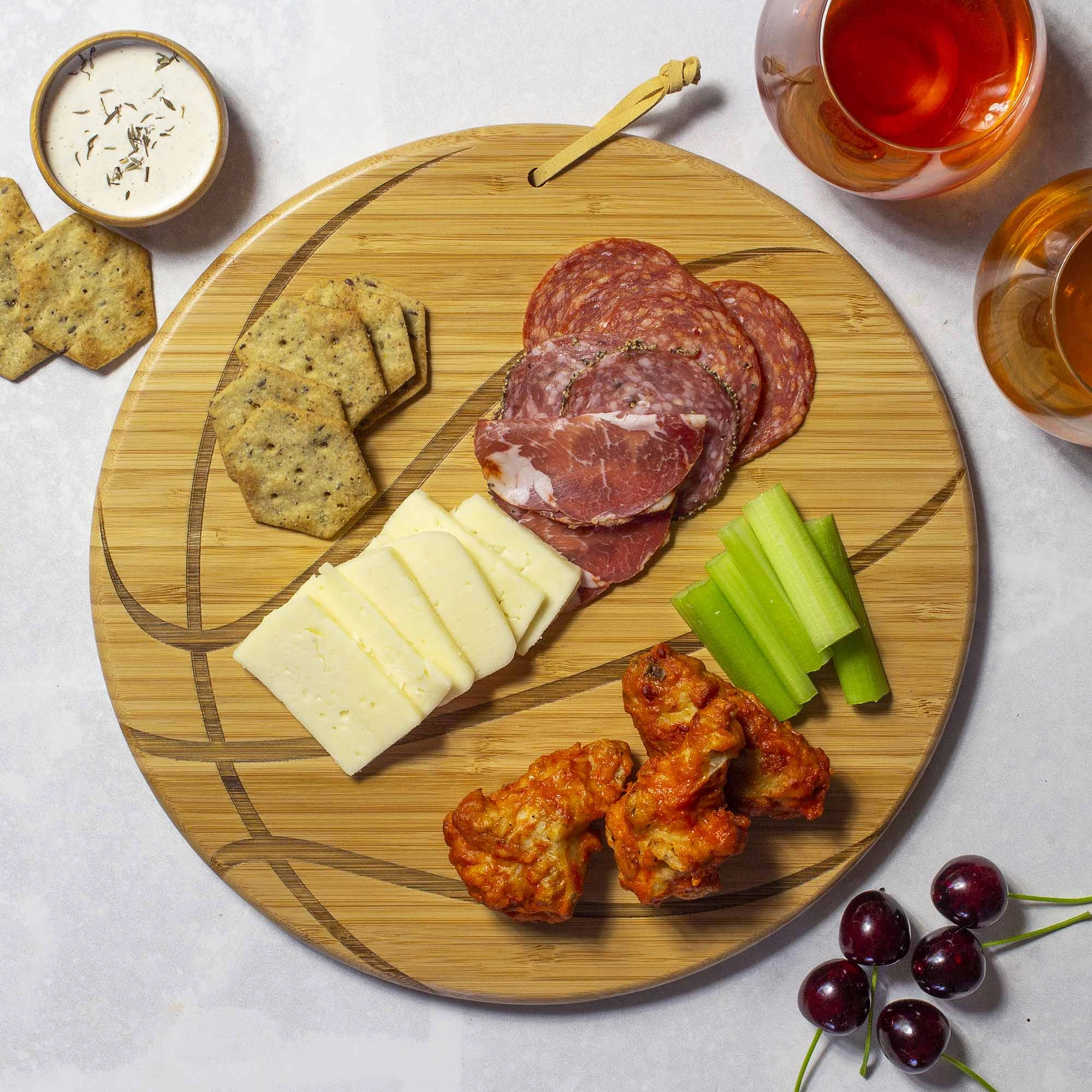 Basketball Shaped Cutting Board, 12" x 12"