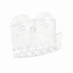Bath Bliss Soap Holder - Clear - 5"x1"x3.75" toothbrush holder,bathroom cup,bathroom organizer