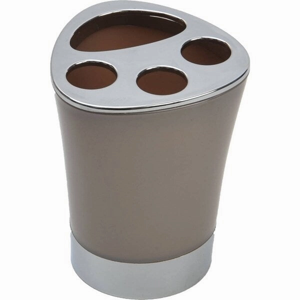 Bathroom Toothbrush and Toothpaste Holder -Chrome Parts- Solid Colors