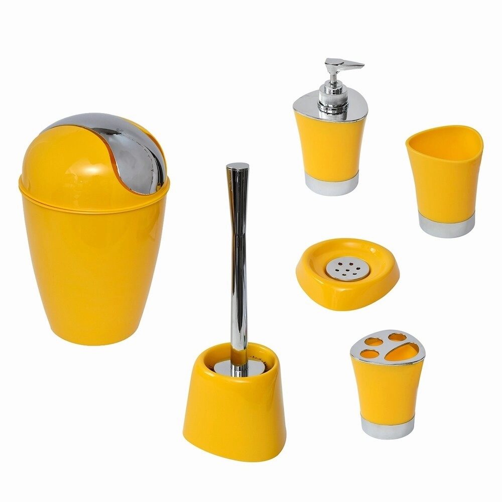 Bathroom Toothbrush and Toothpaste Holder -Chrome Parts- Solid Colors