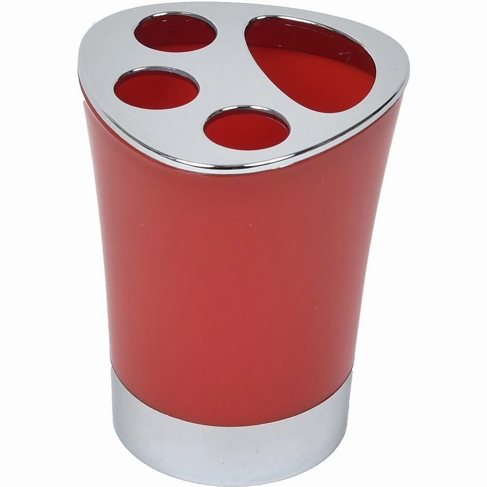 Bathroom Toothbrush and Toothpaste Holder -Chrome Parts- Solid Colors