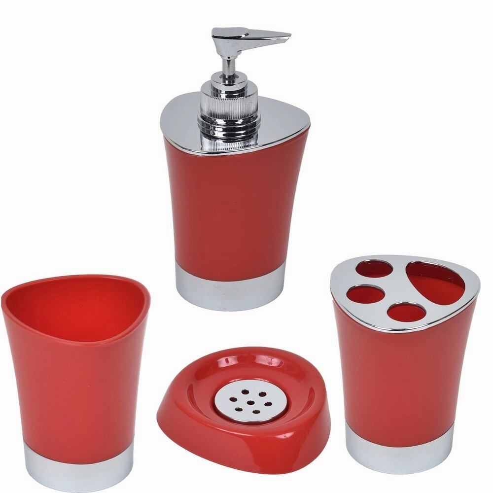 Bathroom Toothbrush and Toothpaste Holder -Chrome Parts- Solid Colors