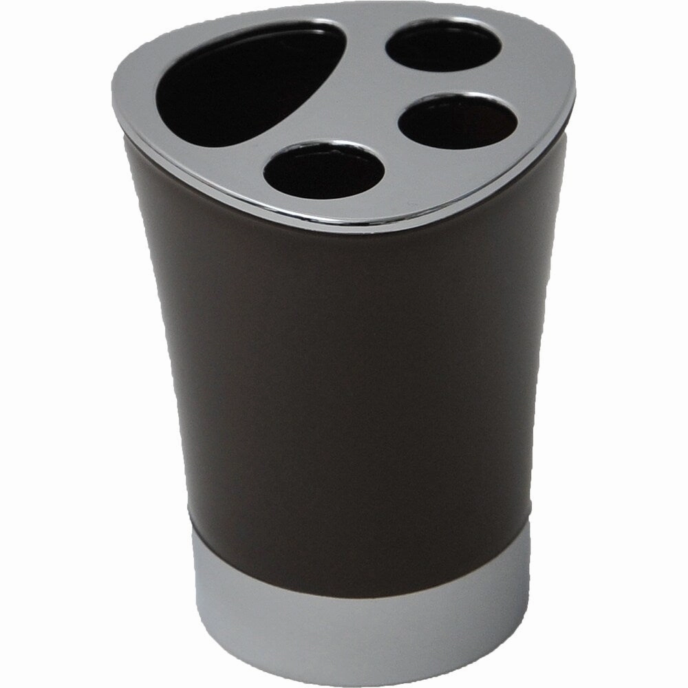Bathroom Toothbrush and Toothpaste Holder -Chrome Parts- Solid Colors
