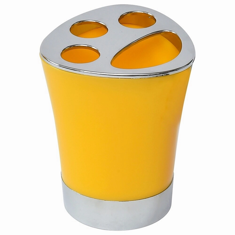 Bathroom Toothbrush and Toothpaste Holder -Chrome Parts- Solid Colors