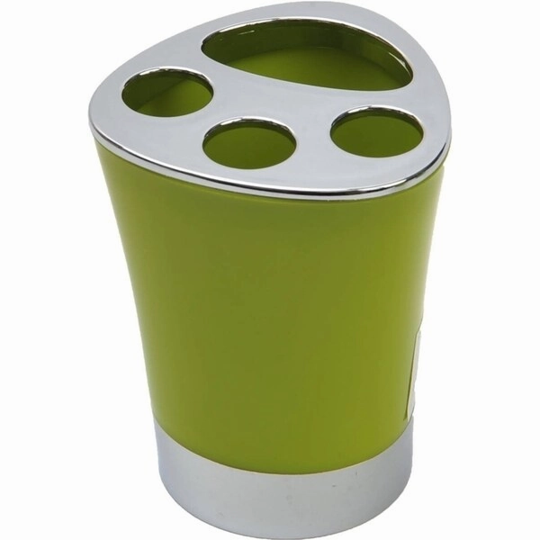 Bathroom Toothbrush and Toothpaste Holder -Chrome Parts- Solid Colors