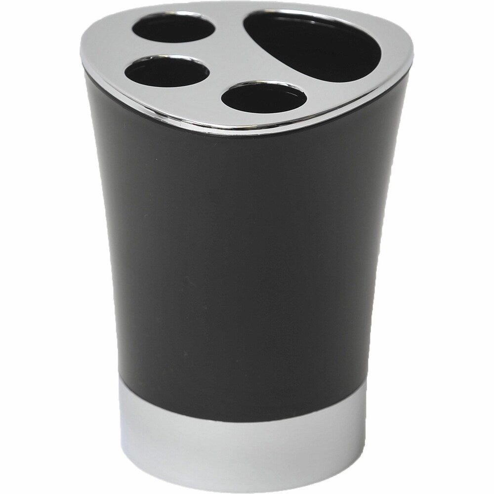 Bathroom Toothbrush and Toothpaste Holder -Chrome Parts- Solid Colors
