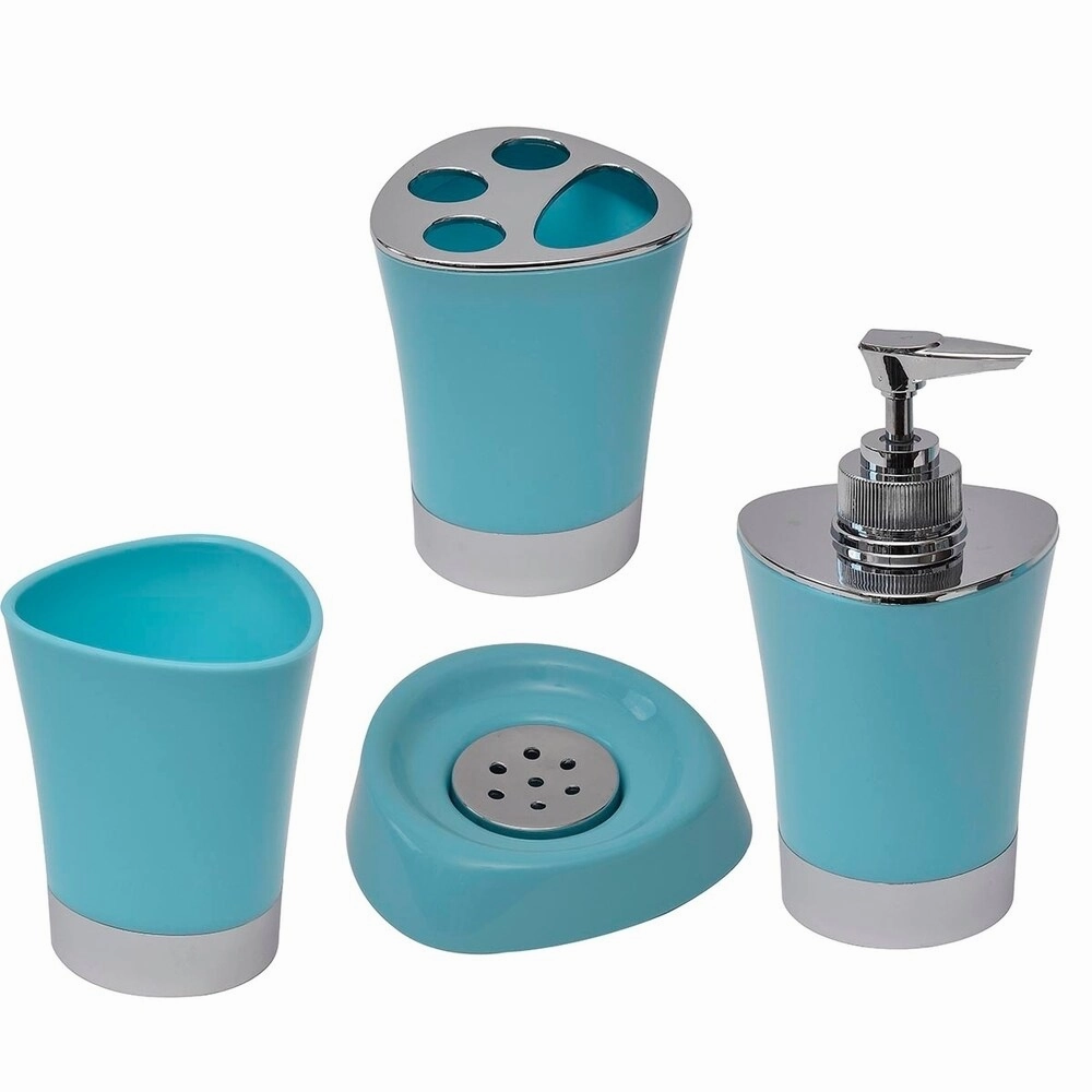 Bathroom Toothbrush and Toothpaste Holder -Chrome Parts- Solid Colors
