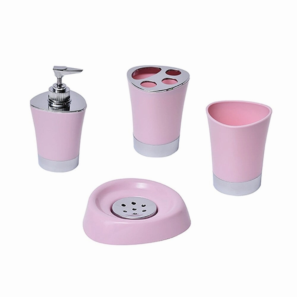 Bathroom Toothbrush and Toothpaste Holder -Chrome Parts- Solid Colors