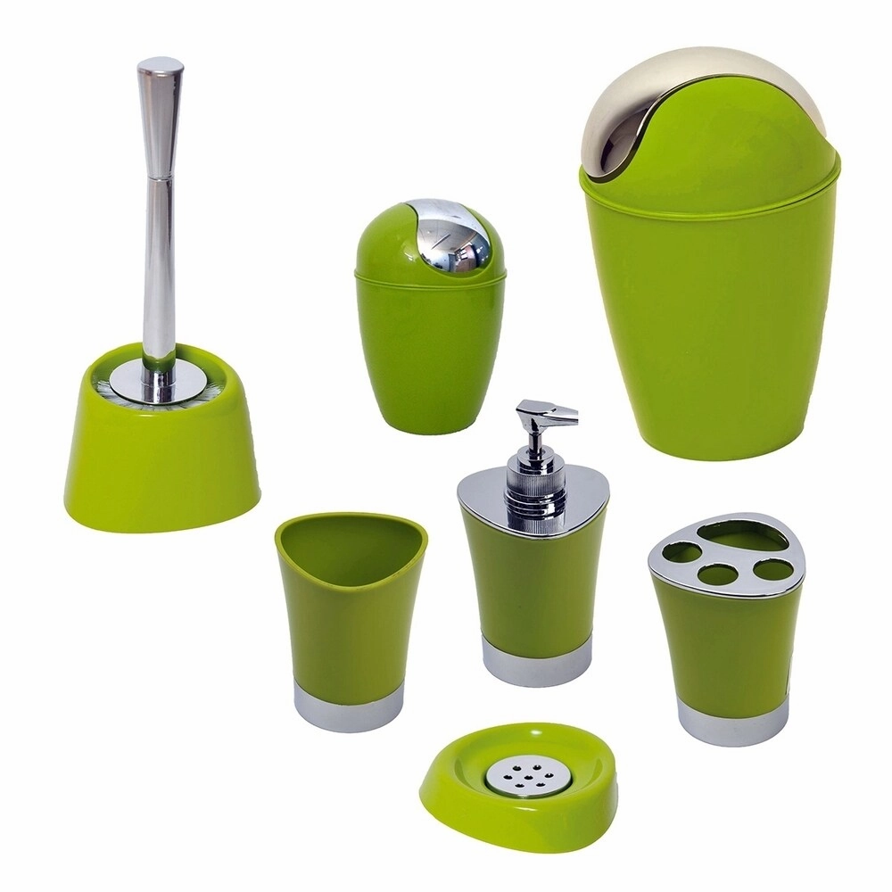 Bathroom Toothbrush and Toothpaste Holder -Chrome Parts- Solid Colors