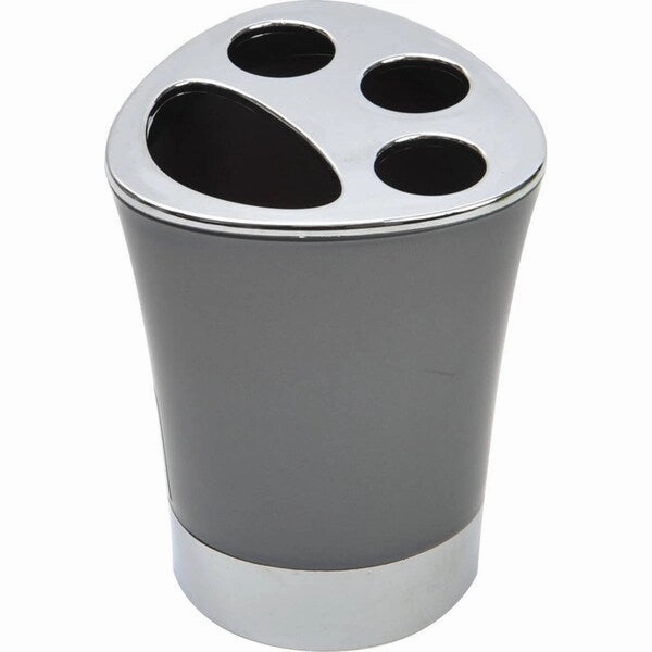 Bathroom Toothbrush and Toothpaste Holder -Chrome Parts- Solid Colors