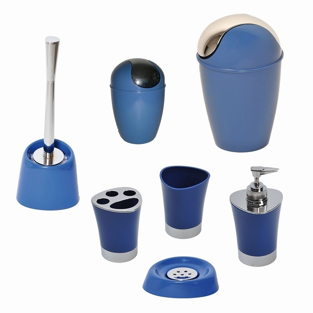 Bathroom Toothbrush and Toothpaste Holder -Chrome Parts- Solid Colors