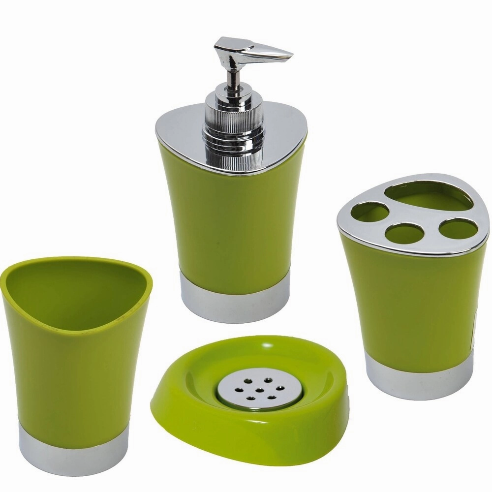 Bathroom Toothbrush and Toothpaste Holder -Chrome Parts- Solid Colors