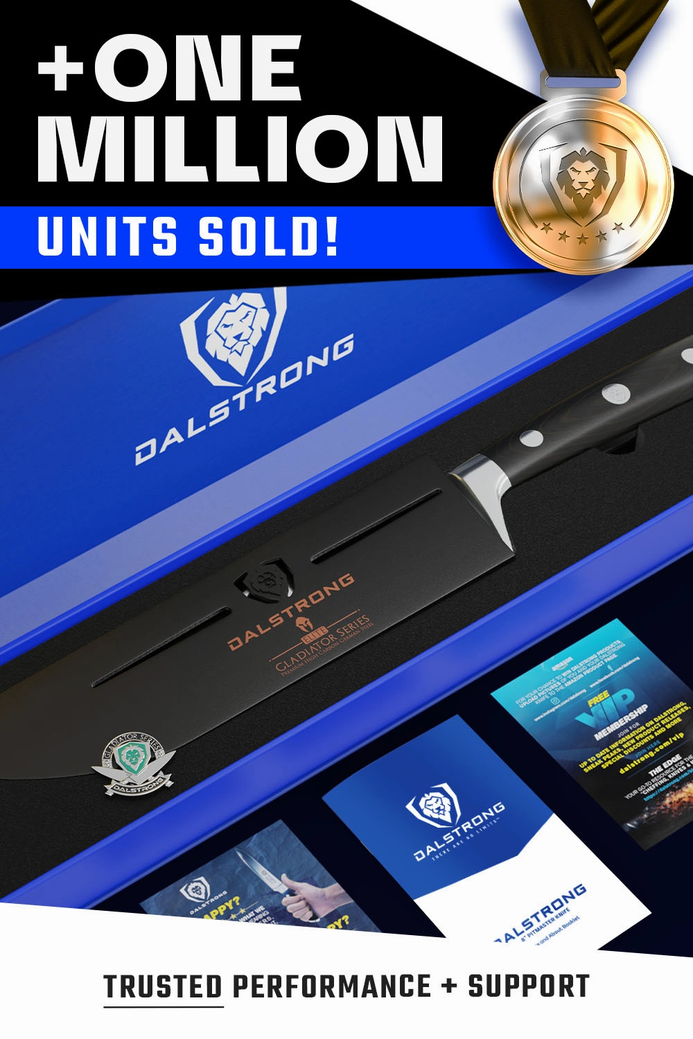 BBQ & Pitmaster Meat Knife 8" with Forked Tip & Bottle Opener | Gladiator Series | NSF Certified | Dalstrong 