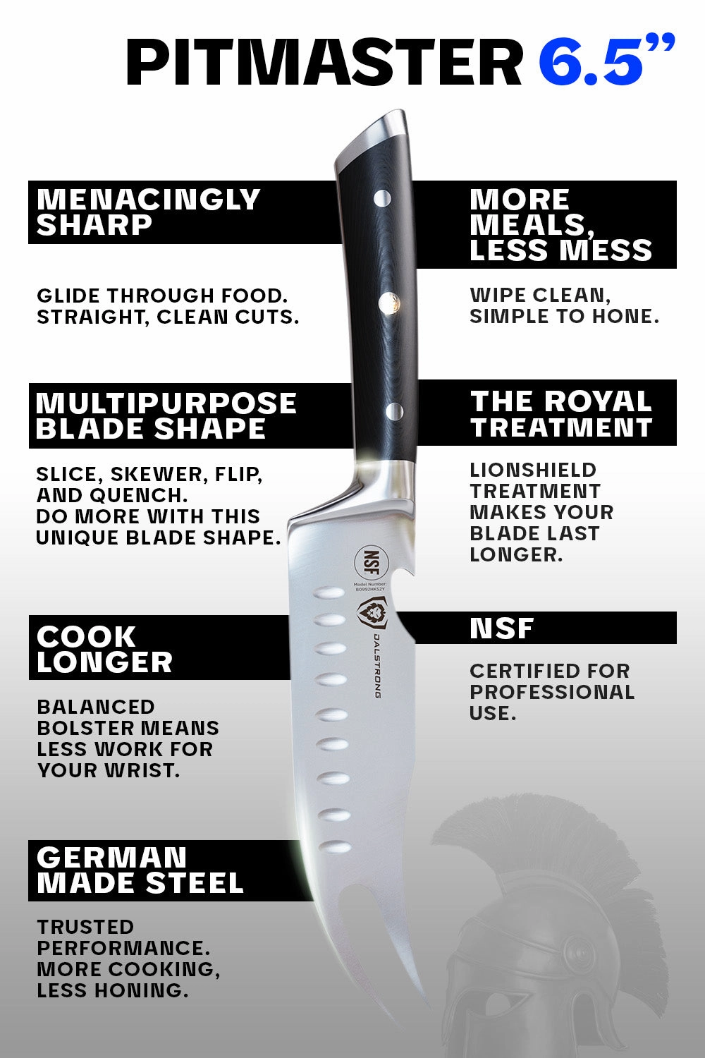 BBQ Pitmaster & Meat Knife 6.5" | Gladiator Series | NSF Certified | Dalstrong 