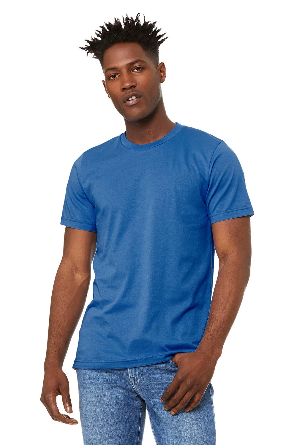 Bella   Canvas Mens Jersey Short Sleeve Crewneck T-Shirt - Columbia Blue