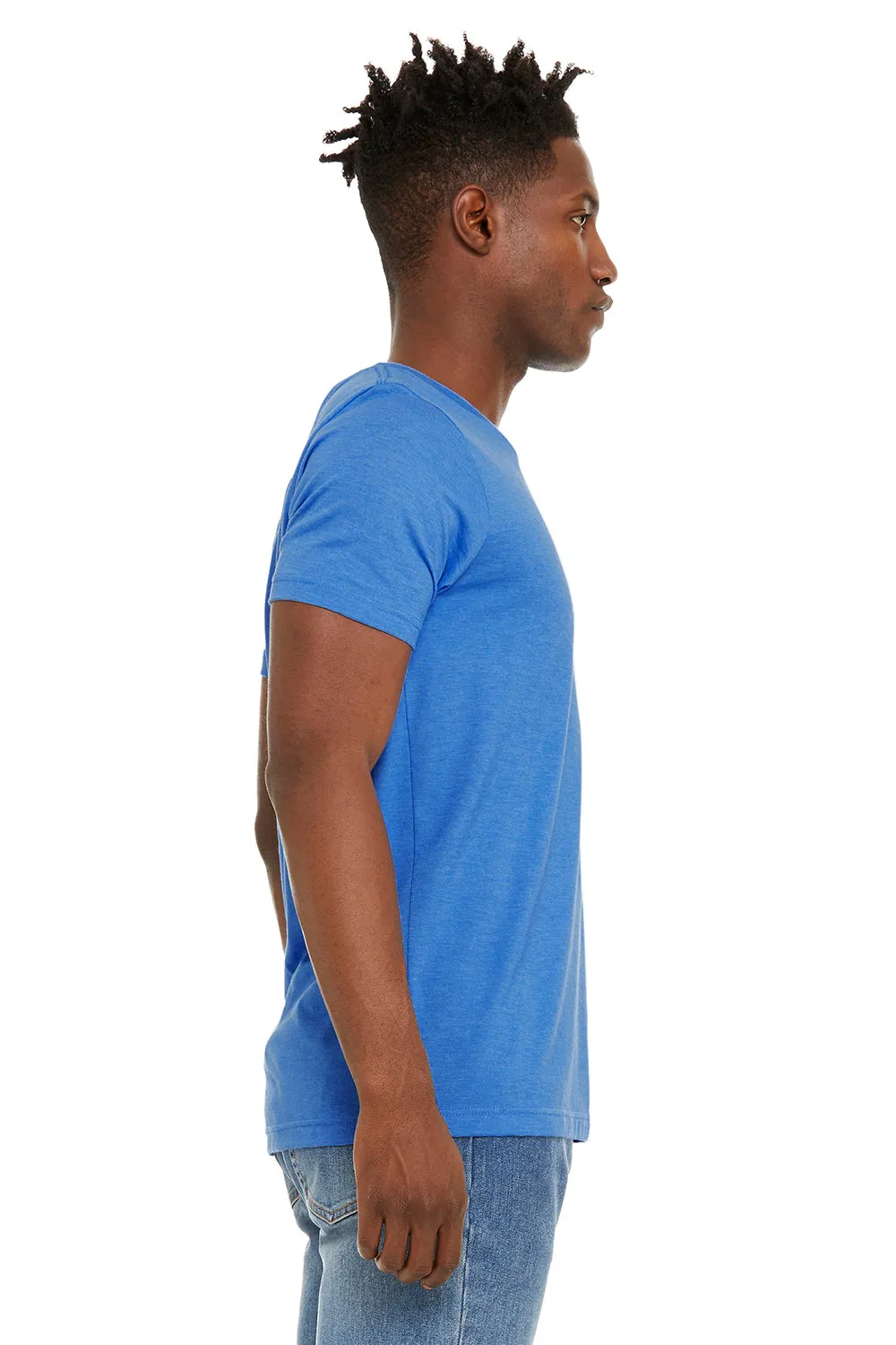 Bella   Canvas Mens Jersey Short Sleeve Crewneck T-Shirt - Heather Columbia Blue