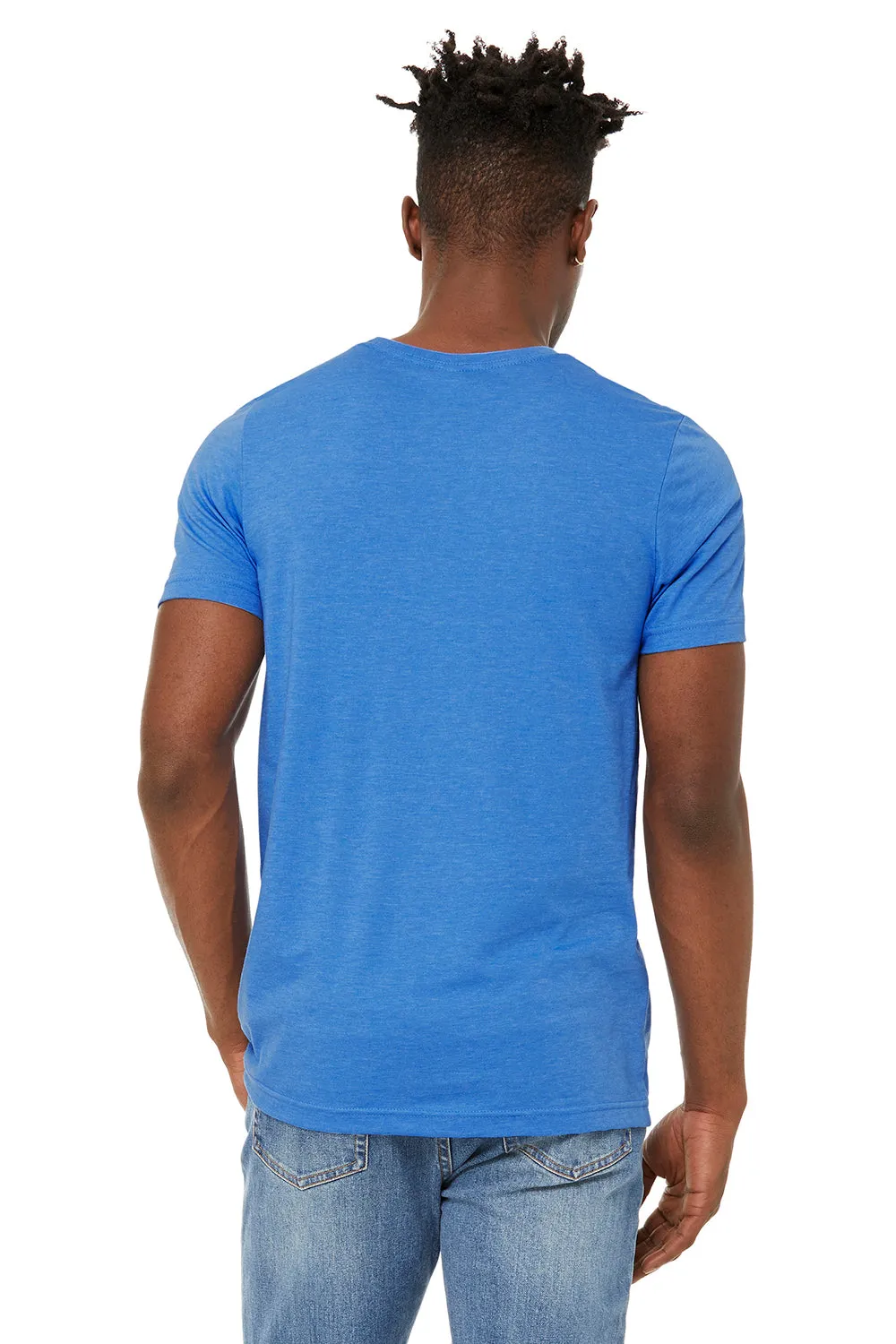Bella   Canvas Mens Jersey Short Sleeve Crewneck T-Shirt - Heather Columbia Blue