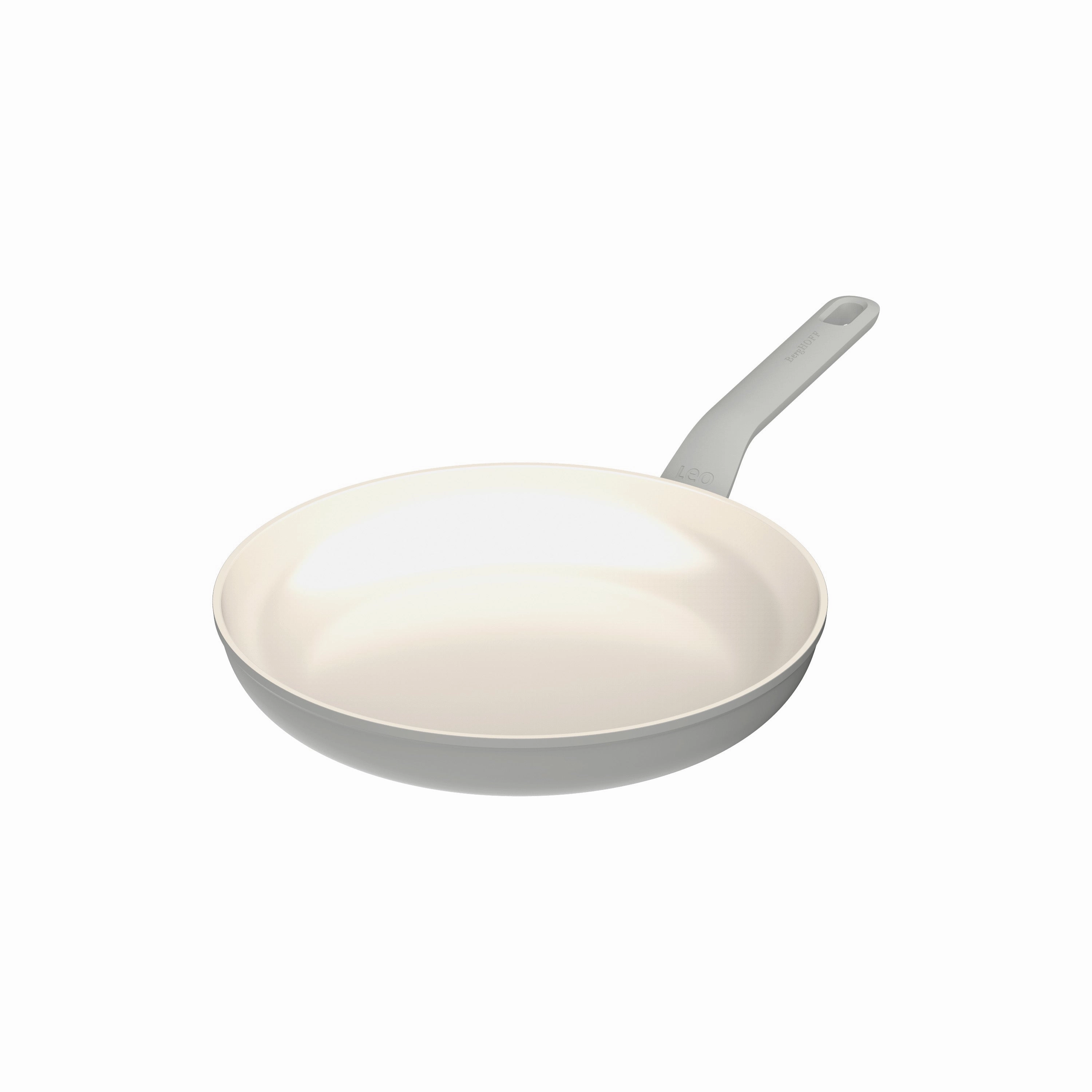 BergHOFF Balance Nonstick Ceramic 2Pc Frying Pan 9.5" and Nylon Turner 13.75", Recycled Aluminum, Moonmist