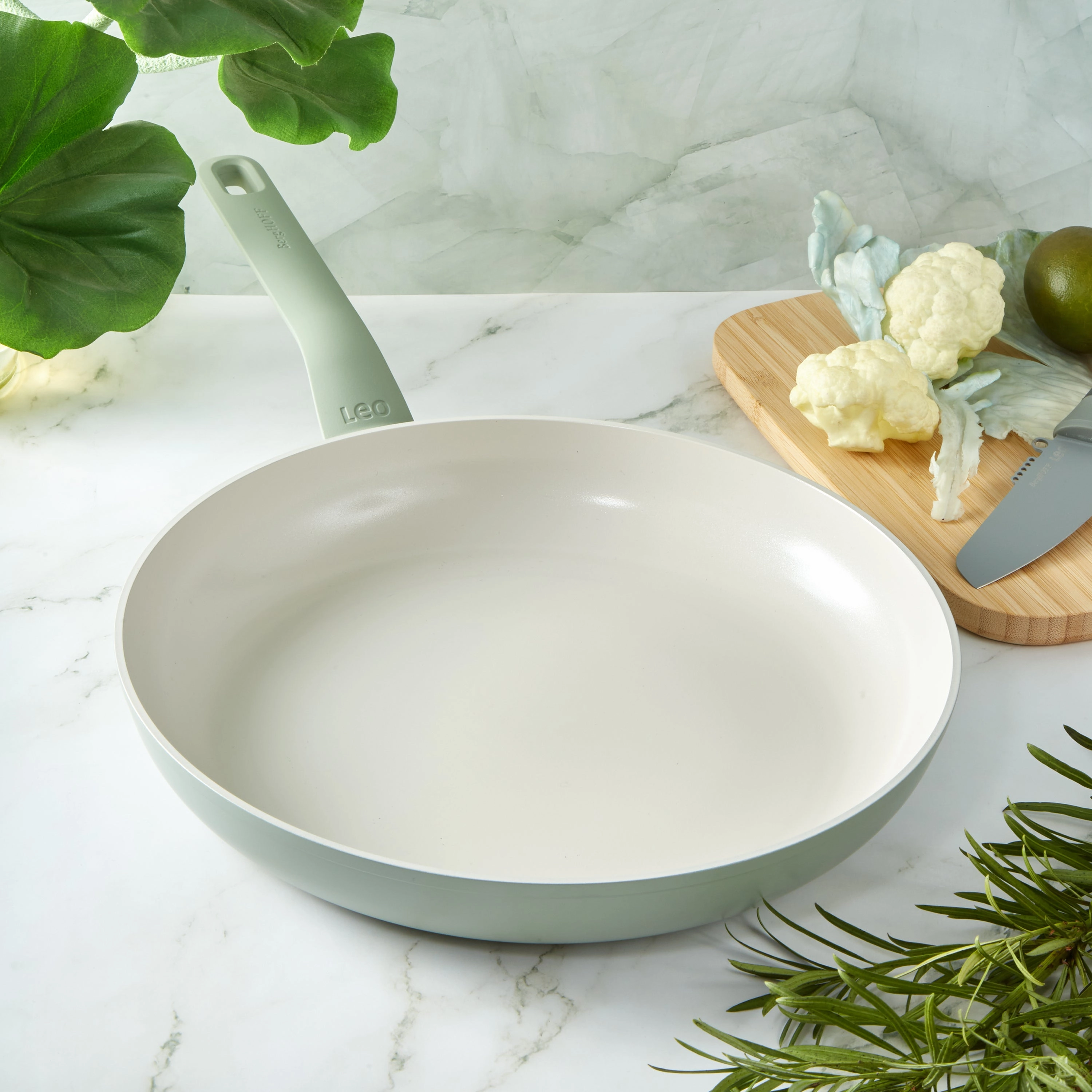 BergHOFF Balance Nonstick Ceramic Frying Pan 12", Recycled Aluminum, Sage