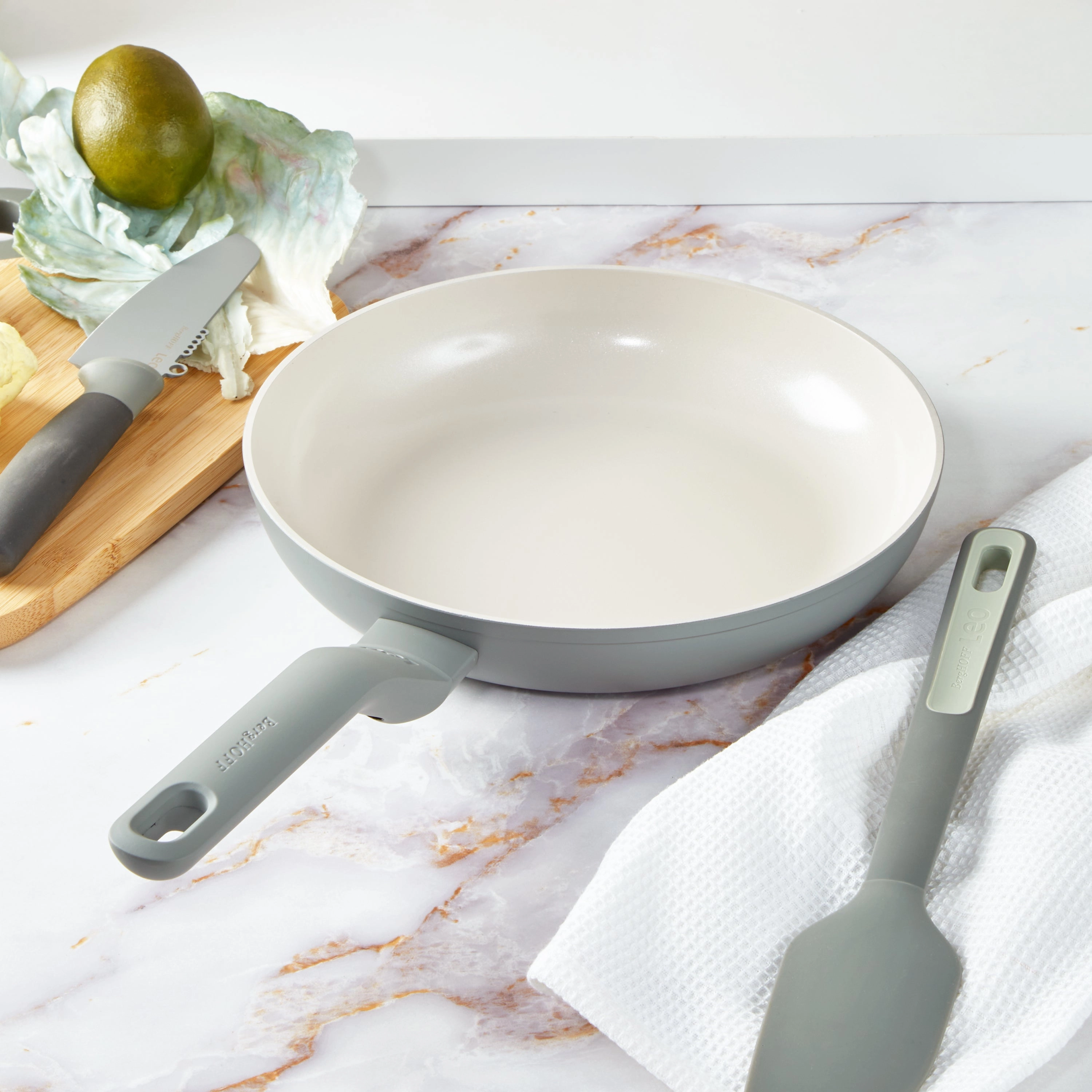 BergHOFF Balance Nonstick Ceramic Frying Pan 9.5", Recycled Aluminum, Moonmist