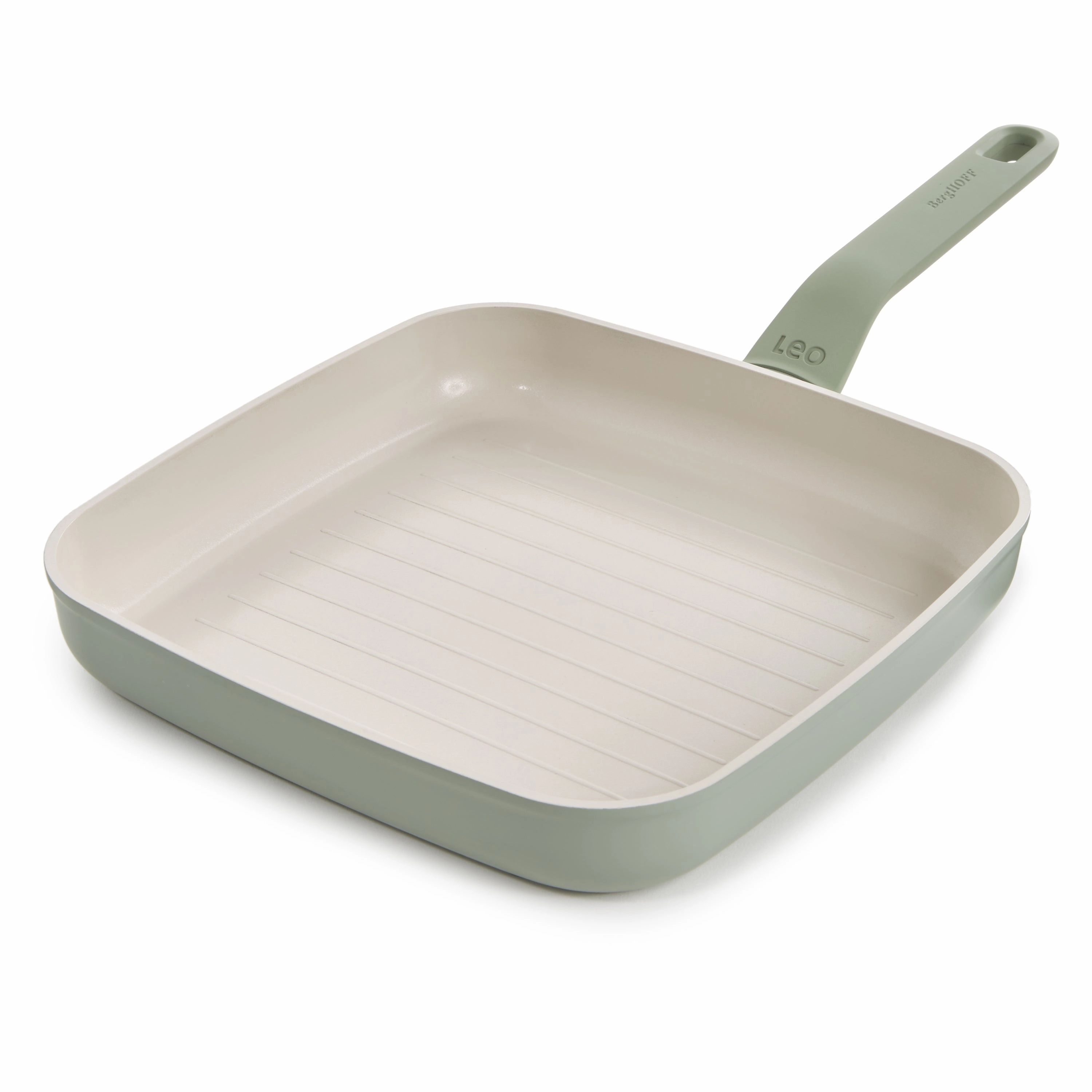 BergHOFF Balance Nonstick Ceramic Grill Pan 10", Recycled Aluminum, Sage cookware set,cooking pots,kitchen cookware