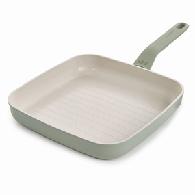 BergHOFF Balance Nonstick Ceramic Grill Pan 10", Recycled Aluminum, Sage cookware set,cooking pots,kitchen cookware