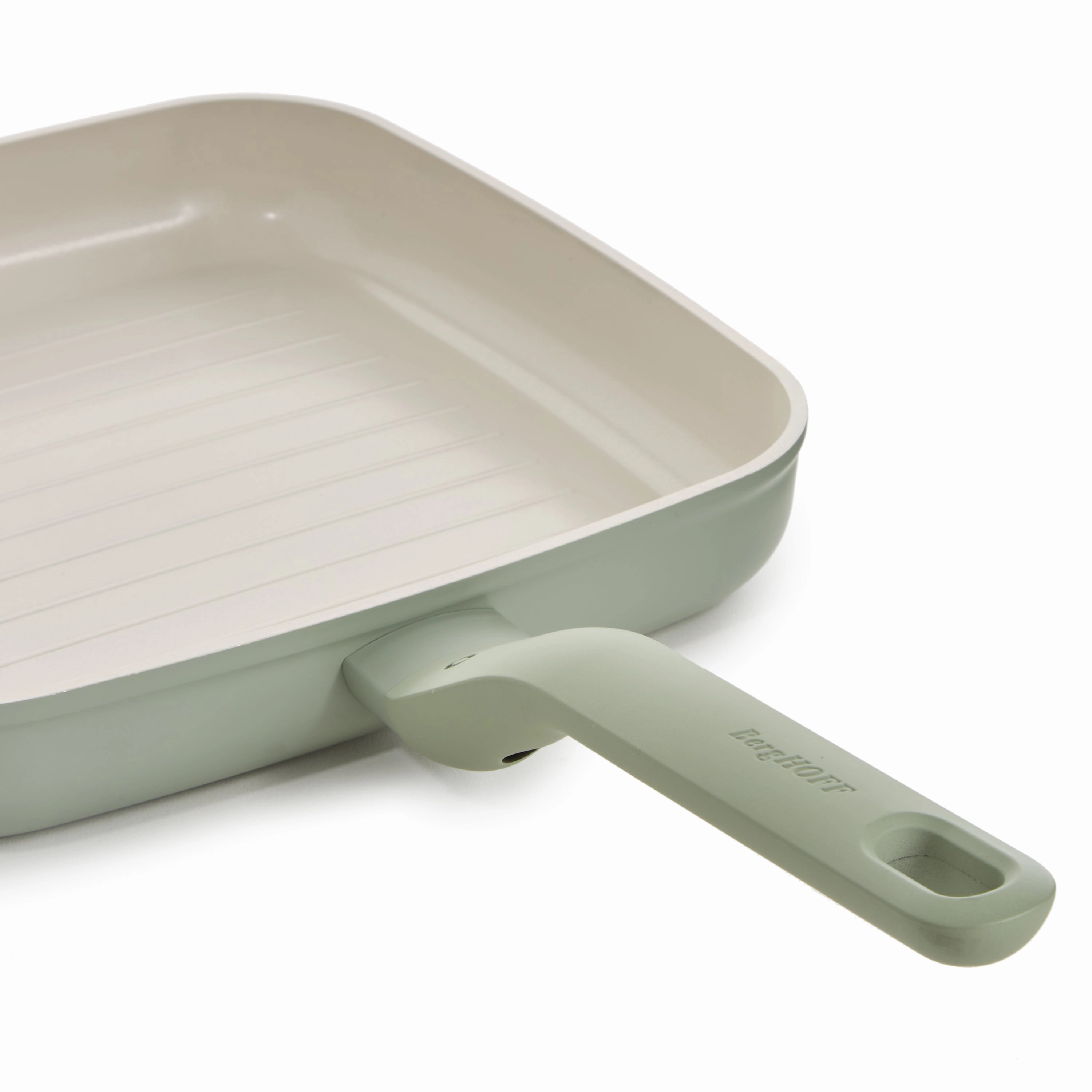 BergHOFF Balance Nonstick Ceramic Grill Pan 10", Recycled Aluminum, Sage