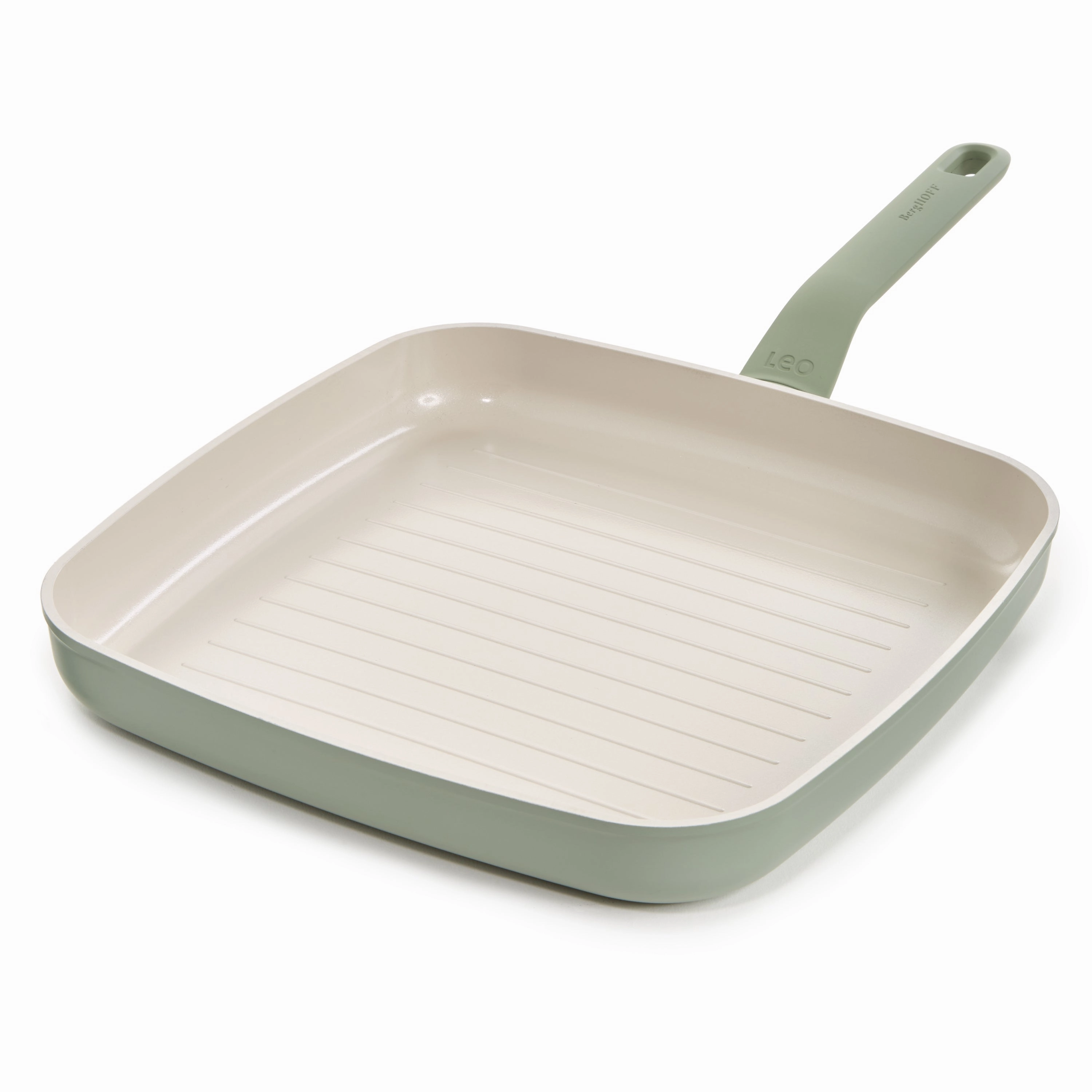 BergHOFF Balance Nonstick Ceramic Grill Pan 11", Recycled Aluminum, Sage cookware set,cooking pots,kitchen cookware
