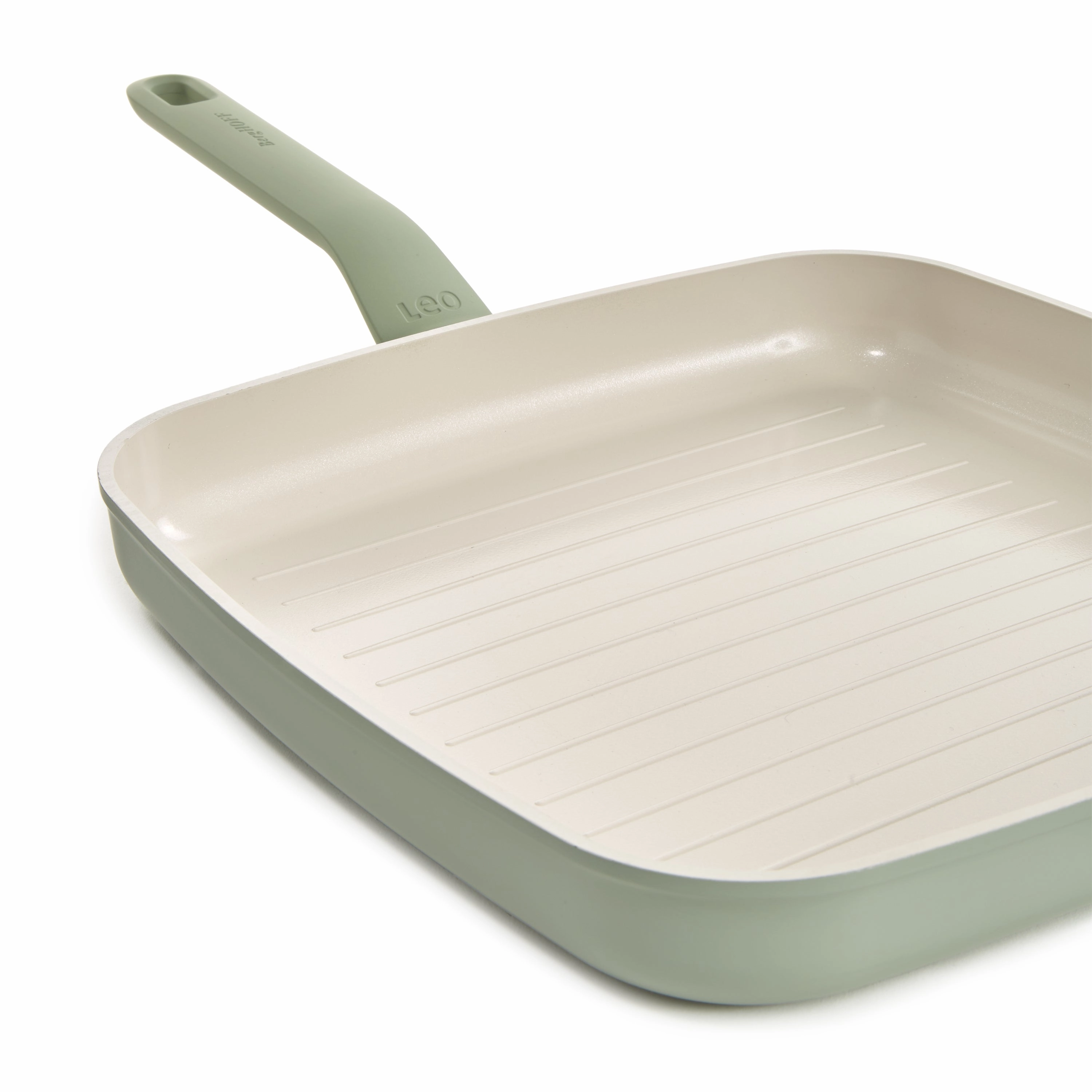 BergHOFF Balance Nonstick Ceramic Grill Pan 11", Recycled Aluminum, Sage