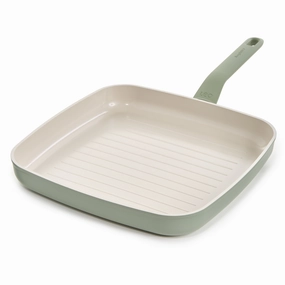BergHOFF Balance Nonstick Ceramic Grill Pan 11", Recycled Aluminum, Sage cookware set,cooking pots,kitchen cookware