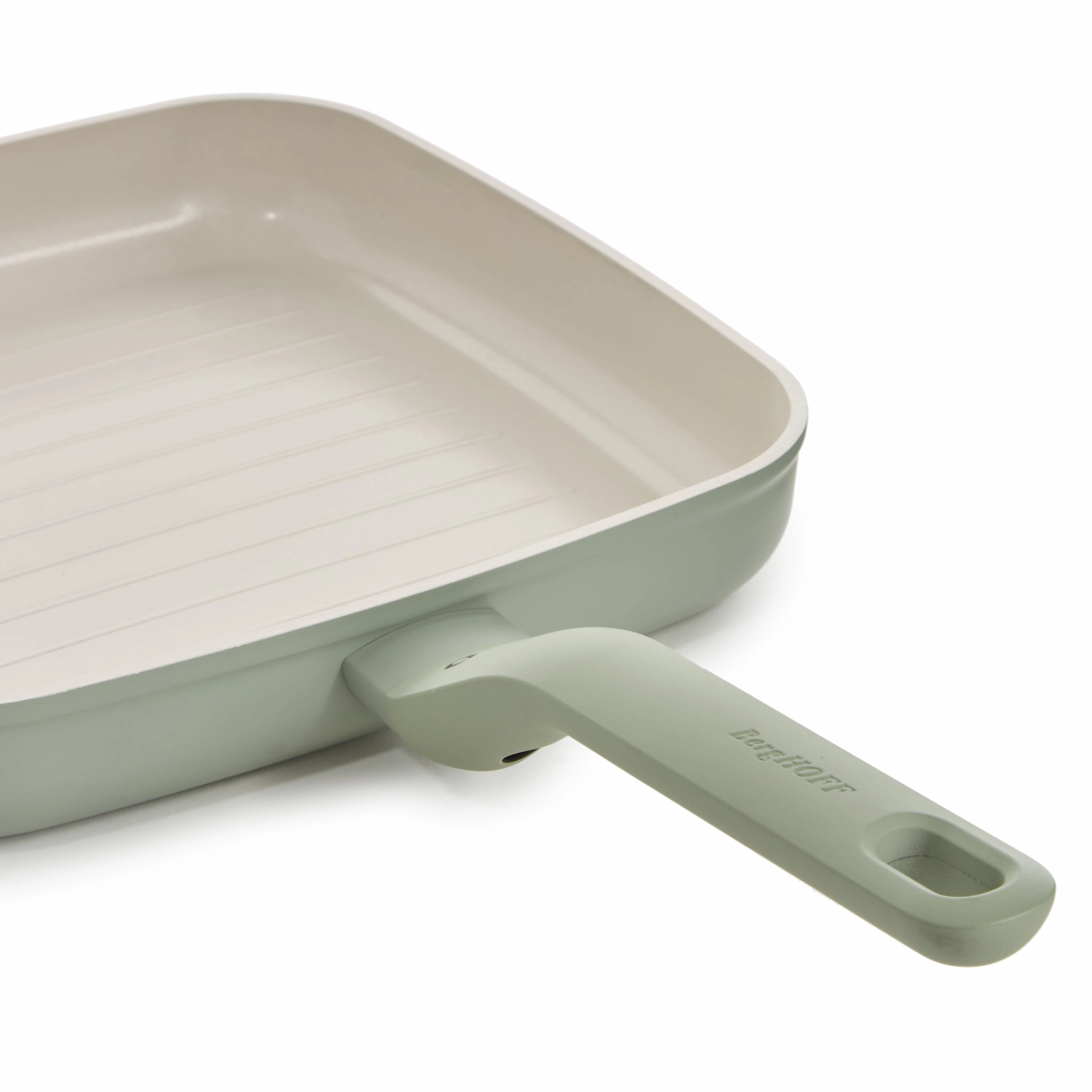 BergHOFF Balance Nonstick Ceramic Grill Pan 11", Recycled Aluminum, Sage