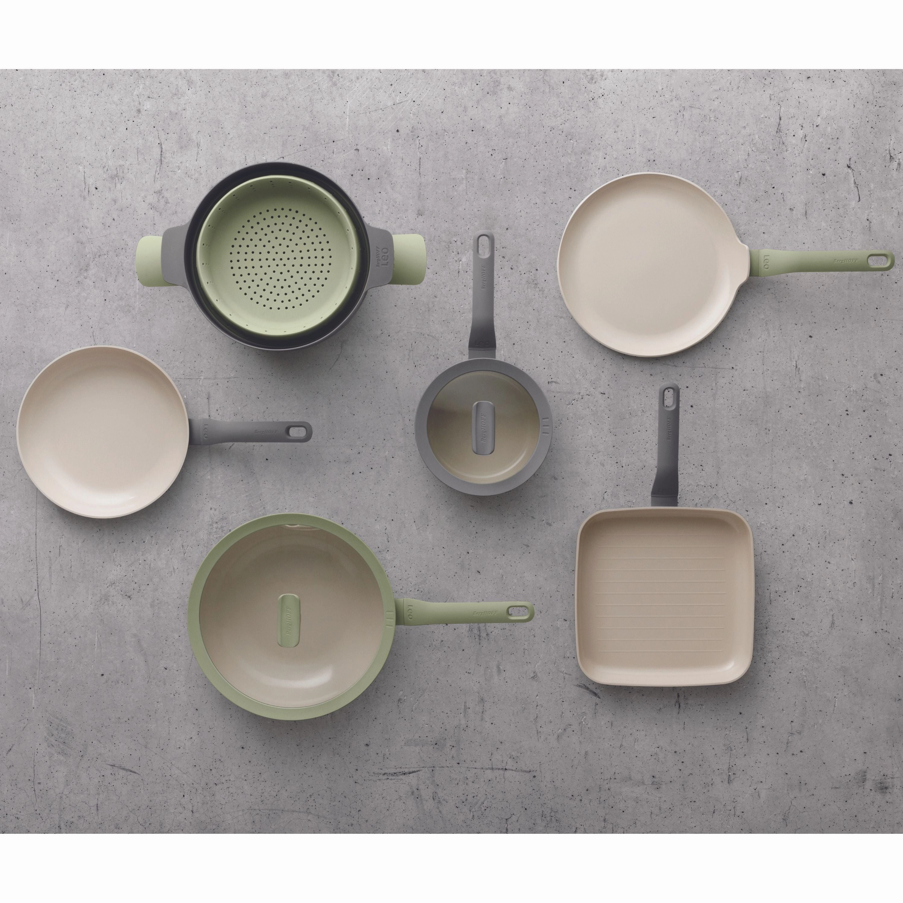 BergHOFF Balance Nonstick Ceramic Omelet pan 10", Recycled Aluminum, Moonmist