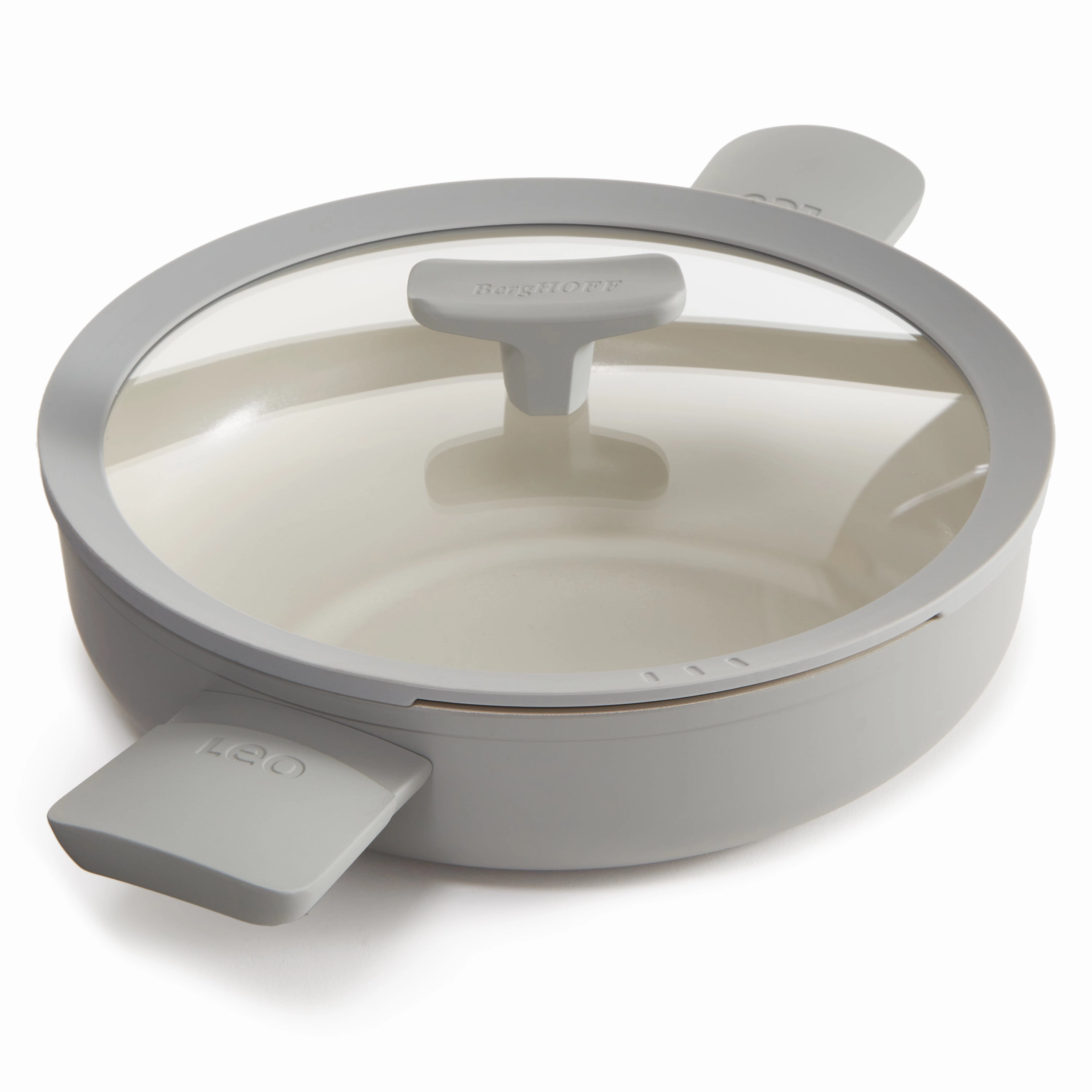 BergHOFF Balance Nonstick Ceramic Saut Pan 10.25", 3.1qt. With Glass Lid, Recycled Aluminum, Moonmist