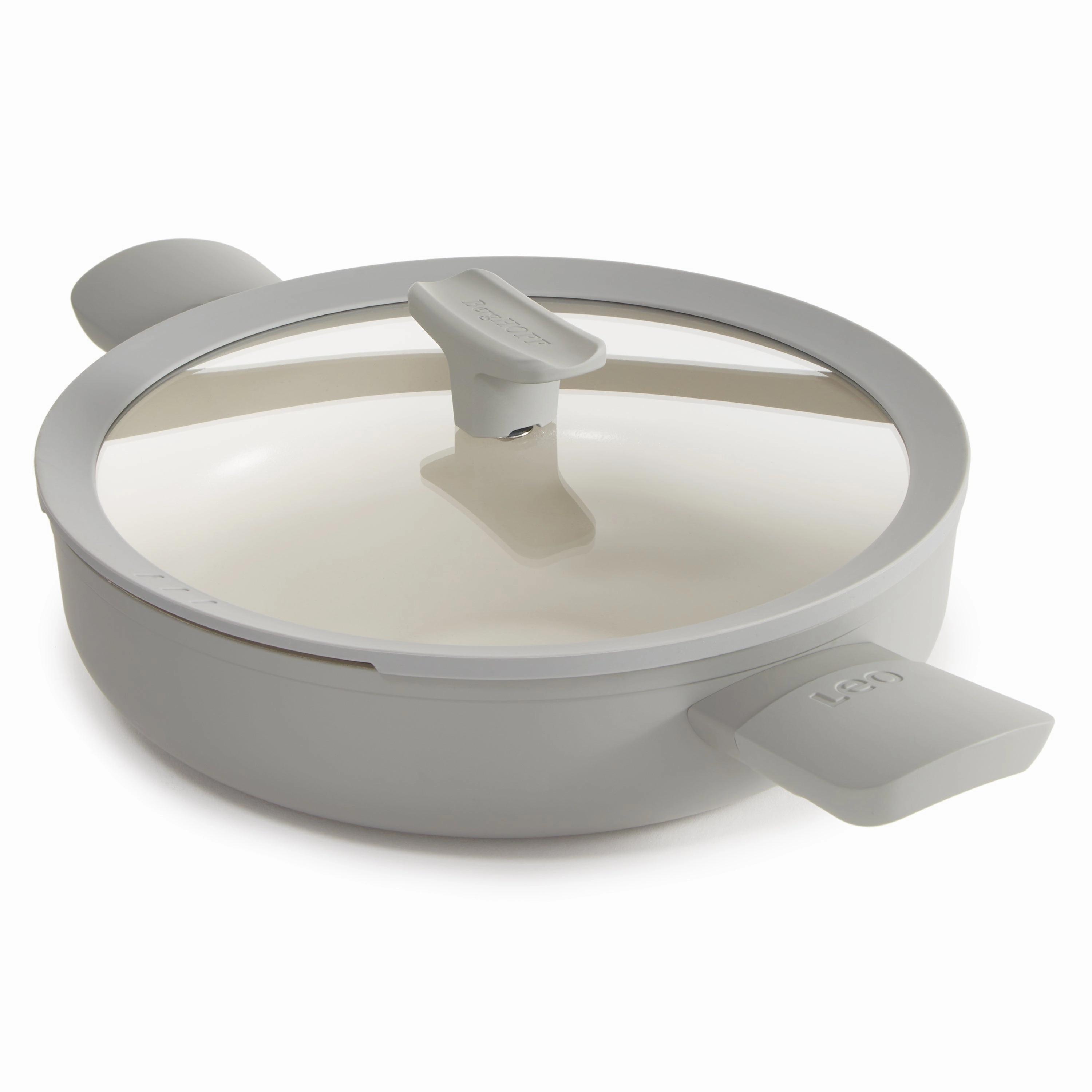 BergHOFF Balance Nonstick Ceramic Saut Pan 10.25", 3.1qt. With Glass Lid, Recycled Aluminum, Moonmist