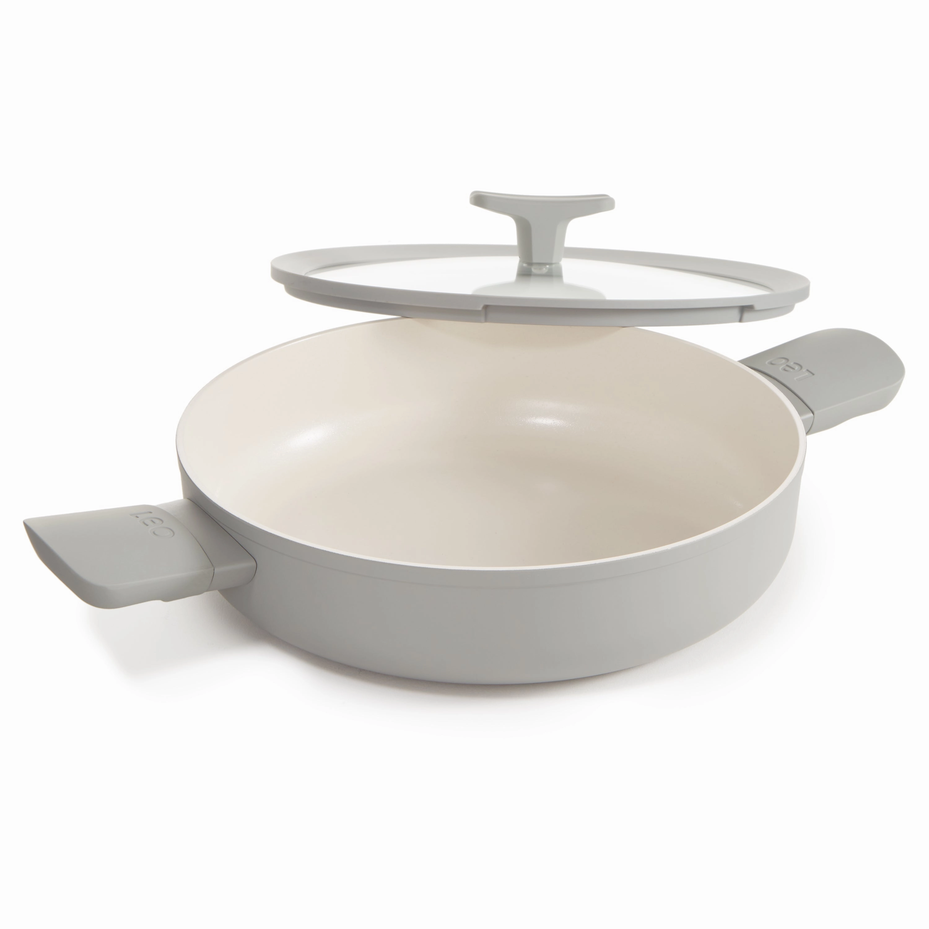 BergHOFF Balance Nonstick Ceramic Saut Pan 10.25", 3.1qt. With Glass Lid, Recycled Aluminum, Moonmist