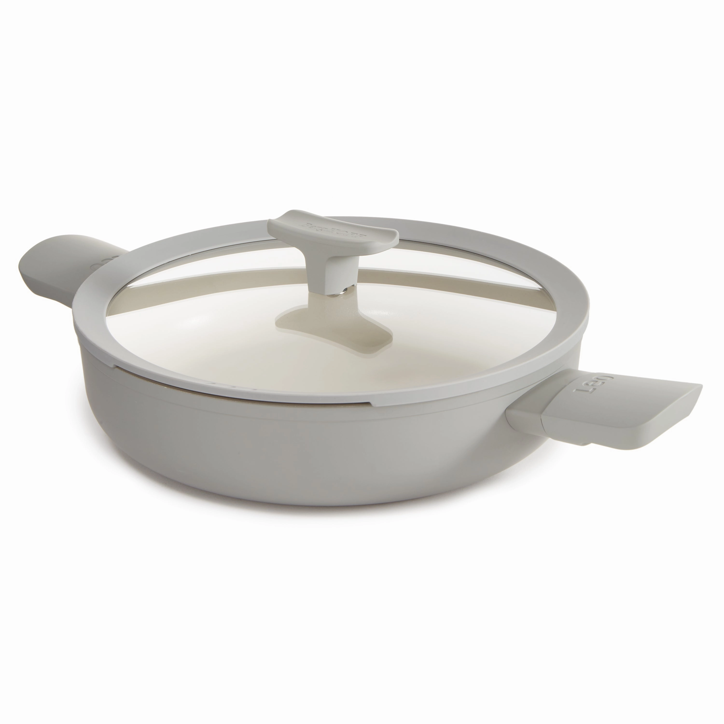 BergHOFF Balance Nonstick Ceramic Saut Pan 10.25", 3.1qt. With Glass Lid, Recycled Aluminum, Moonmist cookware set,cooking pots,kitchen cookware
