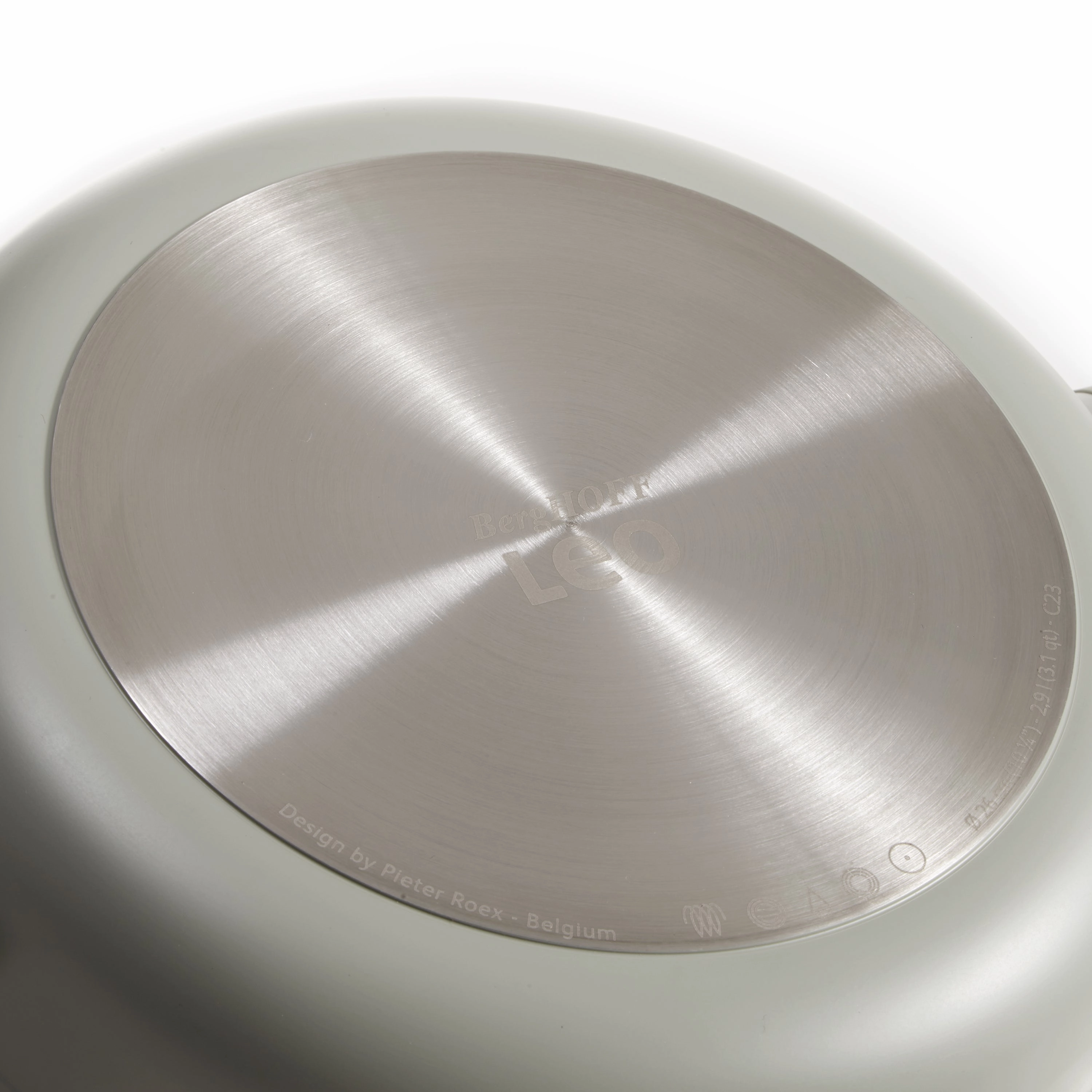 BergHOFF Balance Nonstick Ceramic Saut Pan 10.25", 3.1qt. With Glass Lid, Recycled Aluminum, Moonmist